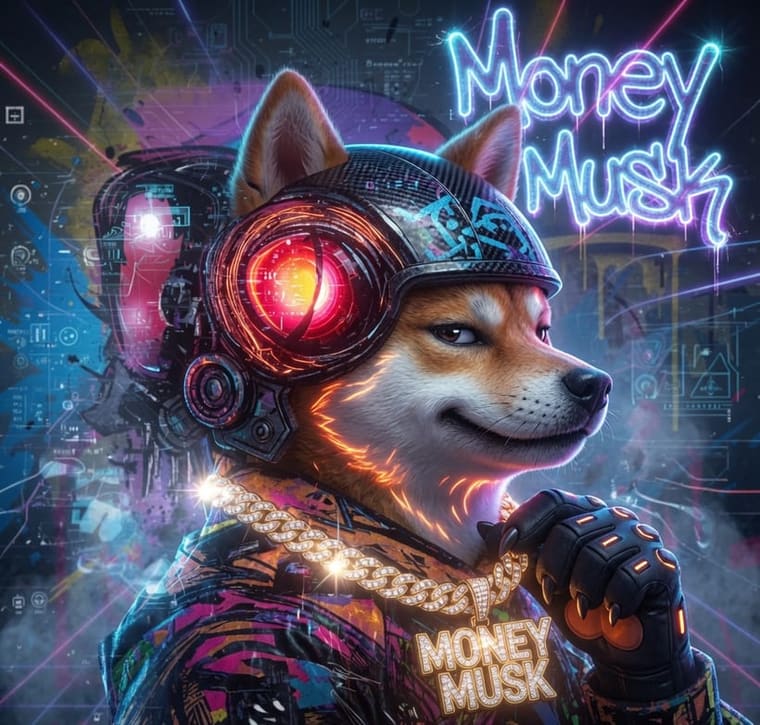 Money Musk - the cybernetic shiba, guardian of the mesh